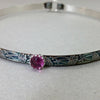 Soft and Sweet Locking Submissive Collar, Pink Sapphire