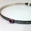 Soft and Sweet Locking Submissive Collar, Pink Sapphire