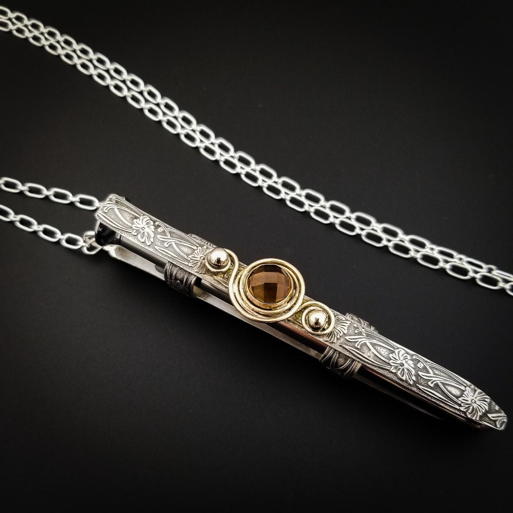 The ultimate luxury, this beauty is unlike any jewelry you've seen! The sterling silver cage holds a sleek and sexy stainless steel vibrator. So discreet, no one will ever guess. Think of all the fun you can have with this wicked little toy! 