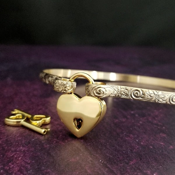 Our ‘WILD FLOWER’ collection speaks of rambling cottage gardens. Sensual and romantic. This artisan BDSM submissive jewelry is handcrafted in a floral pattern of sterling silver. Truly a high-quality artisan collar made to last; it will be a cherished addition to any collection. A beautiful symbol of commitment/ wedding gift for those in a D/s relationship. My Secret Heart Studios