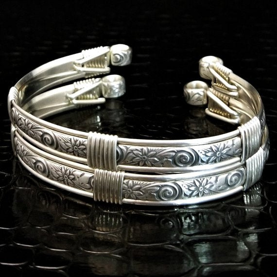 Sterling Silver Textured Center Design Bracelet - BAL071 | JTV.com