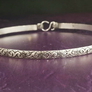 ZUZY Submissive Collar, Sterling Silver