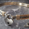 ZUZY Submissive Collar, Sterling with 14k Yellow Gold Accents