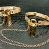 ASHANTI Submissive Bracelets {Pair} Wrist or Ankle with FREE Handcuff Chain (14k Gold Filled) {PAIR}