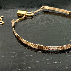 Schlankes ASHANTI-Halsband, 14 Karat Gold gefüllt