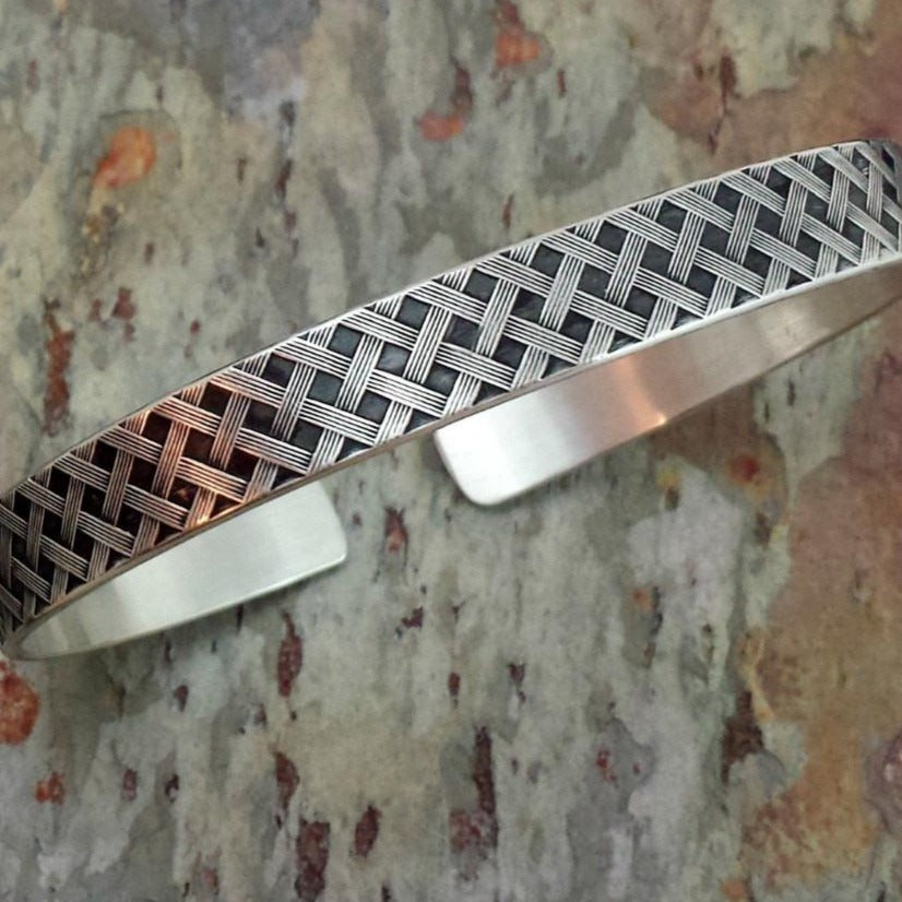Our Darkenwald design is reminiscent of old castle walls, knights on galloping horses and laughter and ale in the great hall by firelight.  Substantial sterling silver. PERFECT COMPANION to our Darkenwald Collars & Submissive Cuffs