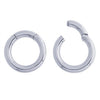 Round Hinged Hook Clasps, Sterling Silver