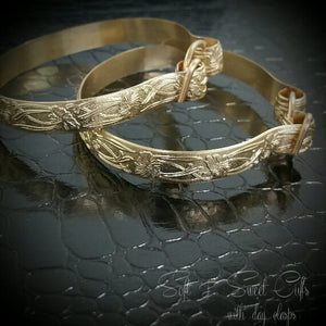 DOUX et DOUX, 14K Gold Filled, Bracelets de menottes soumis (paire)