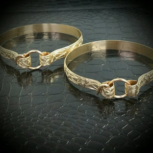 DOUX et DOUX, 14K Gold Filled, Bracelets de menottes soumis (paire)