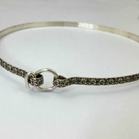 Flaunt your femininity with our sterling LOKELANI artisan submissive collar. Carefully crafted with an exquisite floral pattern and patina-finished for enhanced texture, this BDSM Locking Collar is a timeless piece of quality to be treasured and proudly displayed. Adopt this mythical rose and add to your private collection today!