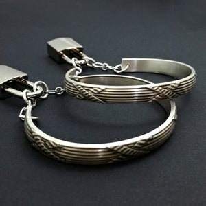 ST. ANDREW'S CROSS Locking Bracelets {Pair}